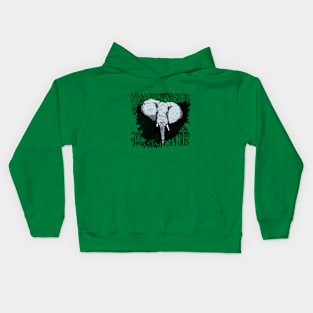 Elephant Typography Kids Hoodie